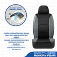 thumbnail image 6 of Skechers Lycra Memory Foam Car Seat Covers,Soft,Comfortable,Universal Fit for Cars,Trucks and SUVs Gray, 6 of 8