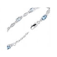thumbnail image 4 of RYLOS Tennis Bracelet with 6x4MM Birthstone Gemstones & Diamonds Sterling Silver  - Adjustable to 7-8"  Blue Topaz Jewelry for Women Friendship Bracelets, 4 of 8