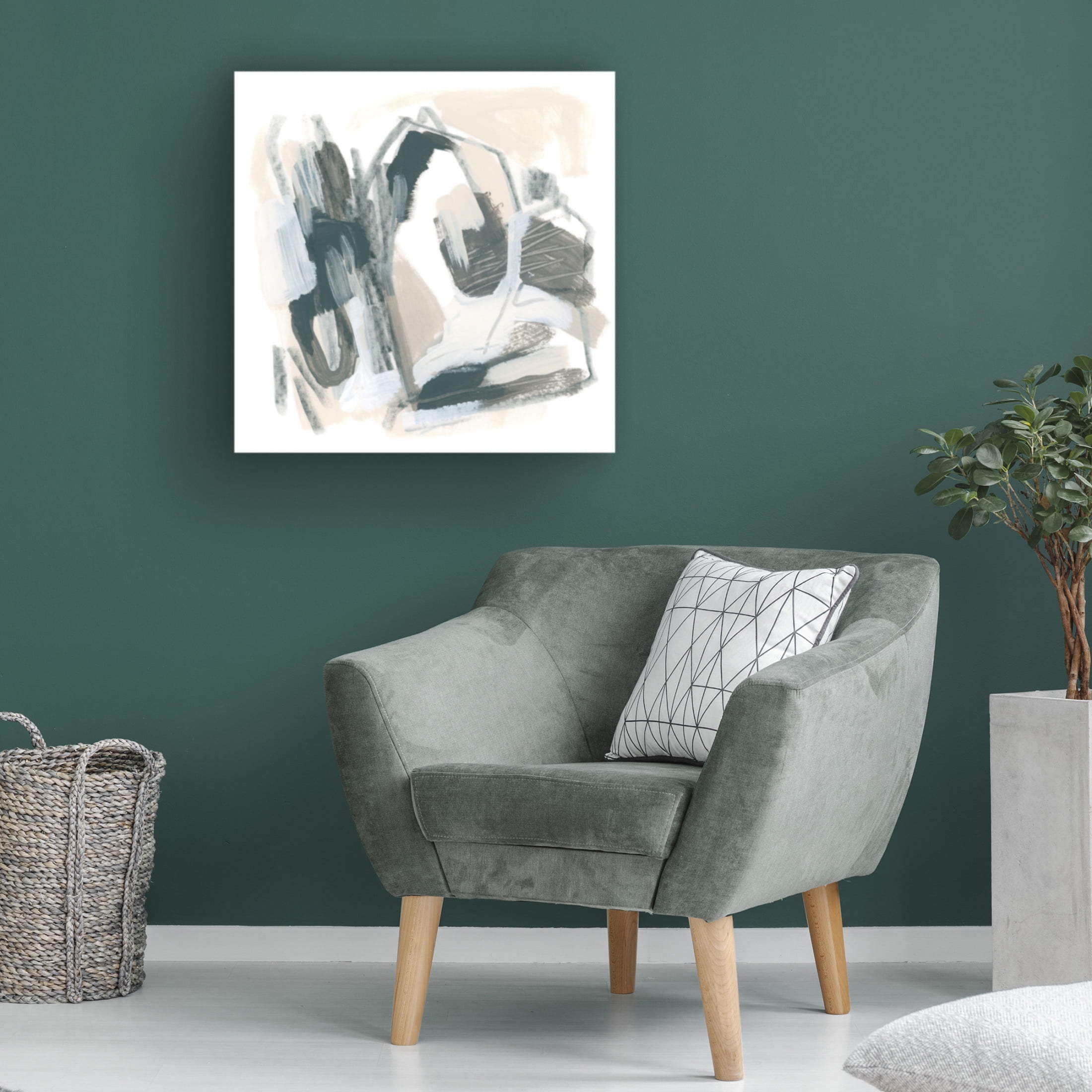 Canvas Wall Art - June Erica Vess 'Neutral Capacity I' Wall Art for Living Room, Bedroom, or Office Décor by Trademark Fine Art - 14 x 14 Inches