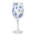 thumbnail image 4 of Lolita Chinoiserie Charm Hand Painted Multicolor Wine Glass 15oz, 4 of 5