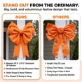 thumbnail image 6 of Giant Orange Bow 30"x39", Large Pumpkin Orange Fabric Ribbon Bow for Front Door, Treetop, Party, Holiday Celebration, Car Decoration , Halloween Gift, 6 of 7