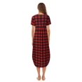 thumbnail image 2 of Women's Nightshirt Short Sleeve Loungewear Plus Size Nightgown V-Neck Sleepwear Pajama Dress S-3XL, 2 of 8