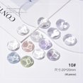 thumbnail image 2 of 40pcs Nail Art Display Card Transparent Glass Color Card Water Ripple Trapezoidal Display Nail Art Coloring Card Nail Art Tool, 2 of 5