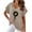 Khaki, variant on Work Out Shirts Gym Loose Long Womens Sports Tops Short Sleeve Womens White Tunic Tops Dressy Casual Crew Neck Tops Grey