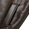 thumbnail image 6 of Fgnfyis Mens Jacket Leather Jacket with Sherlap Collar Warm Winter Windproof Coat for Outdoor Activities Coats for Men Brown XL, 6 of 9
