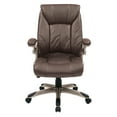 thumbnail image 6 of Faux Leather Mid Back Managers Office Chair in Cocoa Brown, 6 of 9