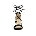 thumbnail image 5 of BLISSFUL STEP Women's Open Toe Kitten Heel Lace Up Sandals, 5 of 8