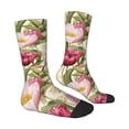 thumbnail image 4 of Yiaed Tulips Flowers Print Great elasticity Crew Socks Sports socks for Men and Women, 4 of 5