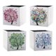 thumbnail image 5 of Bewildely Caja de almacenamiento plegable con pintura de diamantes, cubo plegable, cesta organizadora plegable DIY SNH003 Artesanía No.01 Bewildely HA7896-01B, 5 of 6