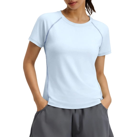 yillto Women's Workout Tops Short Sleeve Quick Dry Athletic Shirts Lightweight Running Gym Tshirts