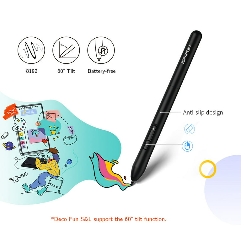 XP-PEN Deco Fun S Graphic Drawing Tablet 6x4 Inches Digital Sketch Pad OSU  Tablet for Digital Drawing, OSU, Online Teaching-for Mac Windows Chrome