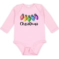 thumbnail image 3 of Inktastic Merry Christmas Rainbow Holiday Lights Boys or Girls Long Sleeve Baby Bodysuit, 3 of 5