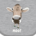 thumbnail image 4 of Inktastic Moo Cute Brown Holstein Cow Boys or Girls Baby Bib, 4 of 4