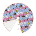 thumbnail image 3 of Balery Bees And Daisies Striped Printed Christmas Tree Skirt , Merry Christmas Party Christmas Tree Decoration,Adjustable Tree Skirt-30", 3 of 8