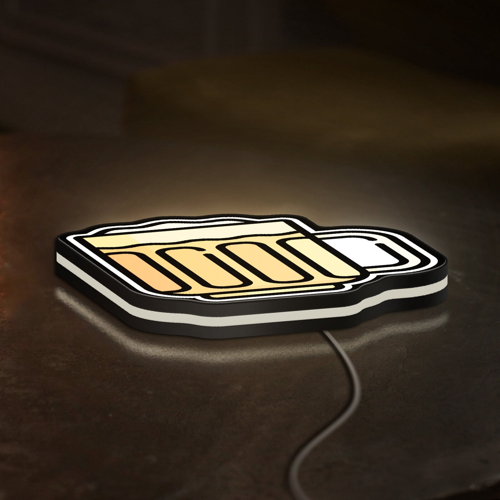 Beer Mug 3D Novelty Light Box for Alcohol Decor, Food and Drink Themed Lamp Ideal for Pubs, Parties and Bars (Width 8 inch, 20cm)