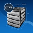 thumbnail image 5 of Gracious Living 4-Drawer Desktop/Countertop Storage Organizer Drawer, Black, 5 of 12