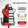 thumbnail image 3 of Recline Gaming Chair Racing Office Chair PC Computer Chair Rolling Swivel PU Leather Video Desk Chair with Lumbar Support Headrest Armrest Adjustable E-Sports Task Chair for Women Adults, Red, 3 of 7