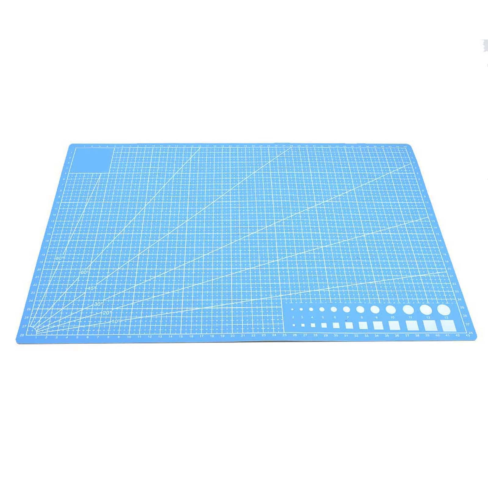 A3 Grid Lines PVC Cutting Mat Self Healing Paper Leather Fabric Cutting Board(Blue)