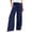 #05Navy, variant on Wide Leg Linen Pants for Women Tall Spring Linen Palazzo Pants Baggy High Waisted Beach Pant Gauze Lounge Trousers Brown 2XL