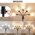 thumbnail image 7 of NATYSWAN Medusa LED Floor Lamp, Multi Head Modern Tall Lamp with Adjustable Gooseneck Standing Lamps for Living Room Bedroom Kids Room Office 5 White Lampshades Bulb Not Included(Black), 7 of 7