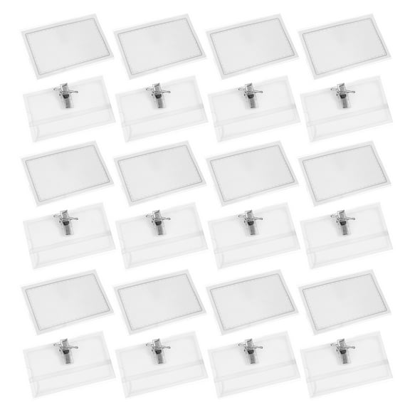 Raindrops  50 Pcs School Name Card Id Badges Holder Holders Pin Back Tags Work Student