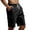 Black_004, variant on Domuza Mens Linen Cargo Shorts Casual Drawstring Shorts Relaxed Fit Summer Beach Shorts with Pockets White 2XL