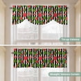 thumbnail image 3 of Tie Up Valance for Windows Watermelon Curtains Valances Rod Pocket Valance Window Treatments Summer Fruit Black Stripes Balloon Curtains for Kitchen Living Room Bedroom Bathroom Decor 54x18 Inch, 3 of 9