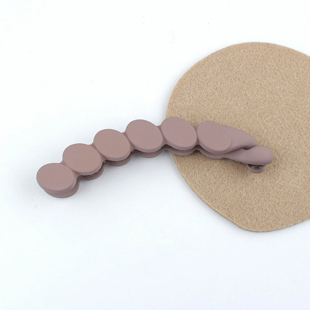 Yhmxh Organizadores y almacenamiento Elegante horquilla para el pelo con forma de plátano para mujer, para cola de caballo, con clip vertical para la parte trasera de la cabeza, para tocado