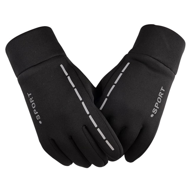 Agiferg Fashion Men Driving Keep Warm Point Finger Windproof Winter Sprot Screen Gloves