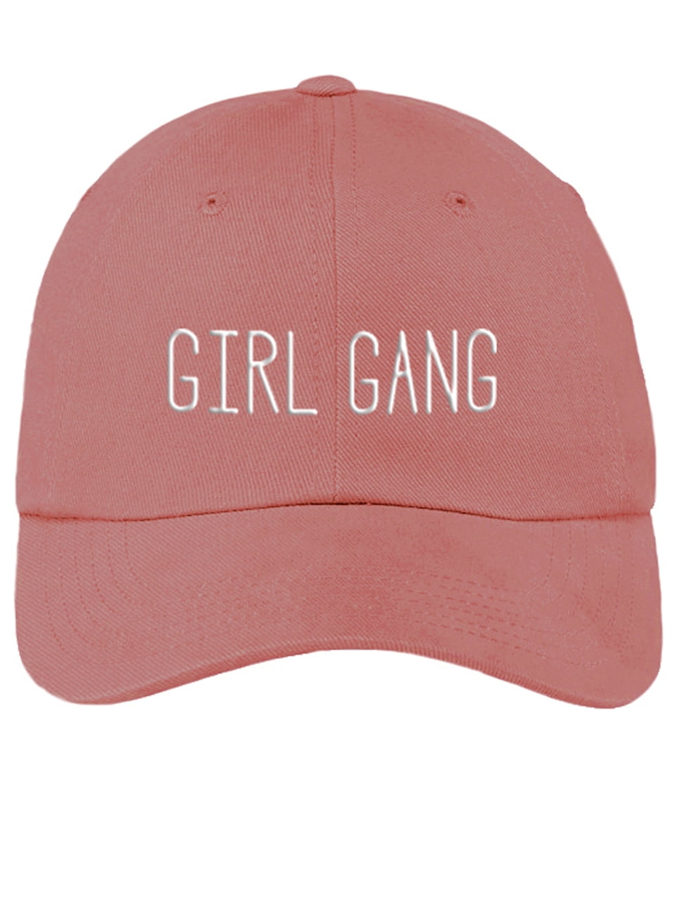 Girl Gang Funny Empowerment Saying Pink Baseball Cap Hat Adjustable Unisex Gift