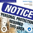 thumbnail image 5 of Personal Protection Required In This Area Sign, OSHA Sign, 12x18 Aluminum, 5 of 8