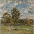 thumbnail image 2 of William Mctaggart 20x20 Black Ornate Framed Double Matted Museum Art Print Titled: Summer in the Garden, Broomieknowe, 2 of 5