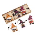thumbnail image 1 of Adornos de gnomos de Halloween, etiquetas de madera para gnomos, adornos colgantes para gnomos, gnomos navideños para fiestas de Halloween, 9 piezas, B, 1 of 4