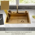 thumbnail image 5 of Strictly Sinks 33 Inch Waterfall Kitchen Sink with Glass Rinser–16 Gauge Drop In Kitchen Sink with 360° Pull-Out Faucet,Waterfall Sprayer,Wood Cutting Board,Colander,Drain & Kitchen Sink Accessories, 5 of 7