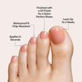 thumbnail image 3 of Uñas de los pies con acabado natural glamnetico color melocotón transparente, 3 of 6