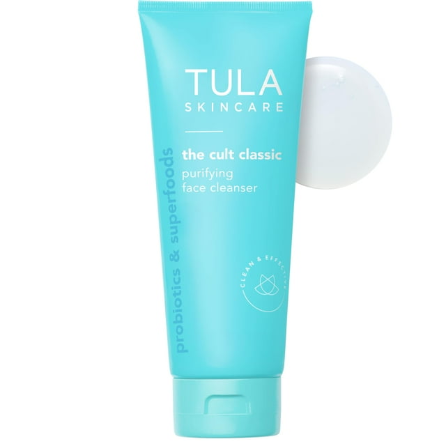 Limpiador facial purificante cl�sico de culto TULA Skin Care: limpiador facial extragrande, suave y eficaz, desmaquillante, nutrit