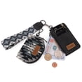 thumbnail image 4 of Wrangler Aztec Keychain Wristlet Wallets for Women Western Dual Pouch Wristlet Credit Card Holder Wallet with Zipper Pocket, Angel-Black, 4 of 7