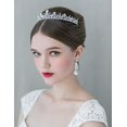 thumbnail image 4 of Crystal Wedding Tiara for Bride & Flower Girls - Princess Tiara Headband Pageant Crown, Bridal Hair Jewelry for Women and Girls, Silver, 4 of 4