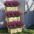 thumbnail image 2 of Zukuco 8 Bundles Outdoor Artificial Lavender Flowers UV Resistant Shrubs, Greenery for Indoor Outside Hanging Garden Porch Window Box Home Wedding Farmhouse Decor (Fuchsia), 2 of 7