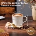 thumbnail image 2 of Vesteel Ceramic Coffee Mug Set of 6, 12 Ounce Porcelain Stoneware Mug with Handles, Catering Coffee Cups for Coffee, Tea, Hot Cocoa, Milk, Microwave and Dishwasher Safe, Cappuccino White, 2 of 9