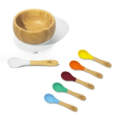 Baby Bowl   Spoon | Bamboo & Silicone