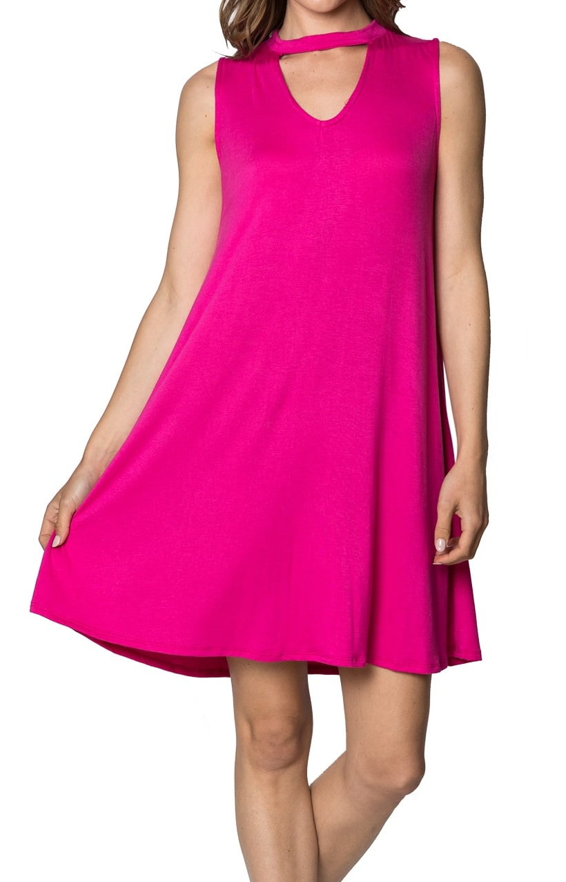 fuchsia swing dress