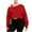 Red, variant on cocolona Womens Off The Shoulder Cropped Sweatshirt Fall Winter Solid Color Long Sleeve Shirts Fashion Casual Loose Pullover Tops