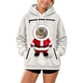 thumbnail image 3 of JAJAHO Unisex Christmas Santa Cat Hoodie Pet Holder Kitten Puppy Carriers Pullover Fuzzy Sweatshirt With Zipper Pouch, 3 of 6