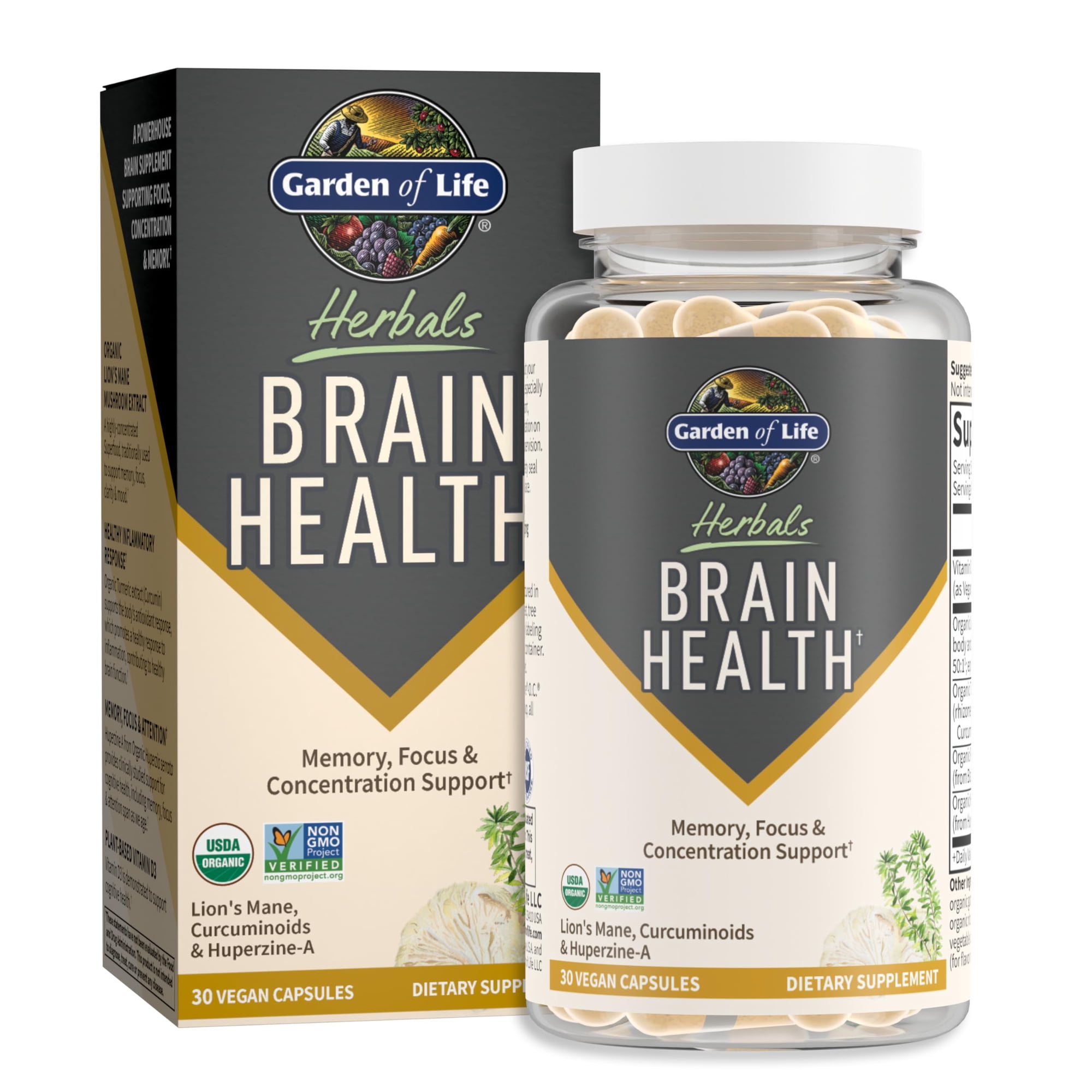Garden of Life Herbals Brain Health, 30 Vegan Capsules
