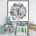 thumbnail image 3 of Designart Bouquet Peonies In White and Blue FLOAT FRAME WALL ART, 3 of 4