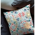 thumbnail image 4 of Everest Peacock Indoor/Outdoor Fabric Pillow with Zip in White Red 20x20, 4 of 5