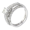 thumbnail image 2 of 14K White Gold Diamond Engagement Ring Set 1.25ctw 0.50ct Round Solitaire Center 2 Row Sides, 2 of 3