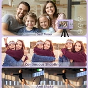Melcam 1080P Digital Camera 44MP 16X Digital Zoom Compact Point and Shoot Camera Portable Small Camera Starter Camera for Teens Students Boys Girls Seniors(purple)