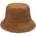 thumbnail image 3 of CoCopeaunts Bucket Hats Fashion Europe America Versatile Thickened Plush Solid Stripe Warm Fisherman's Hat for Men and Women, 3 of 8